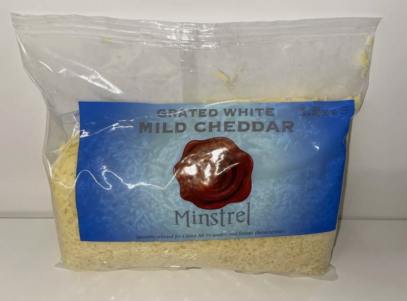 Minstrel Grated Mild White Cheddar, 1.5kg